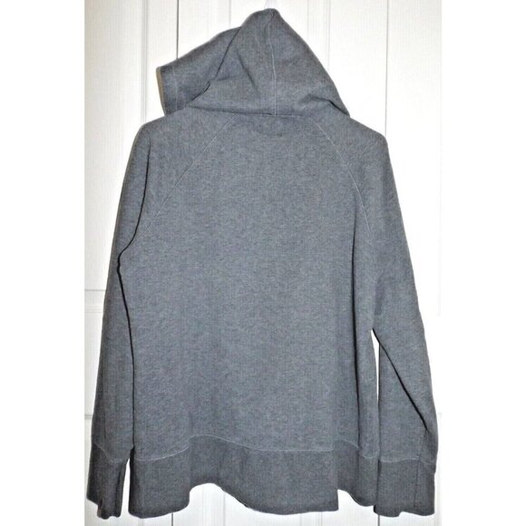 Gap Body XL grey full zip hoodie raglan sleeve NO DRAWSTRING - Picture 3 of 4